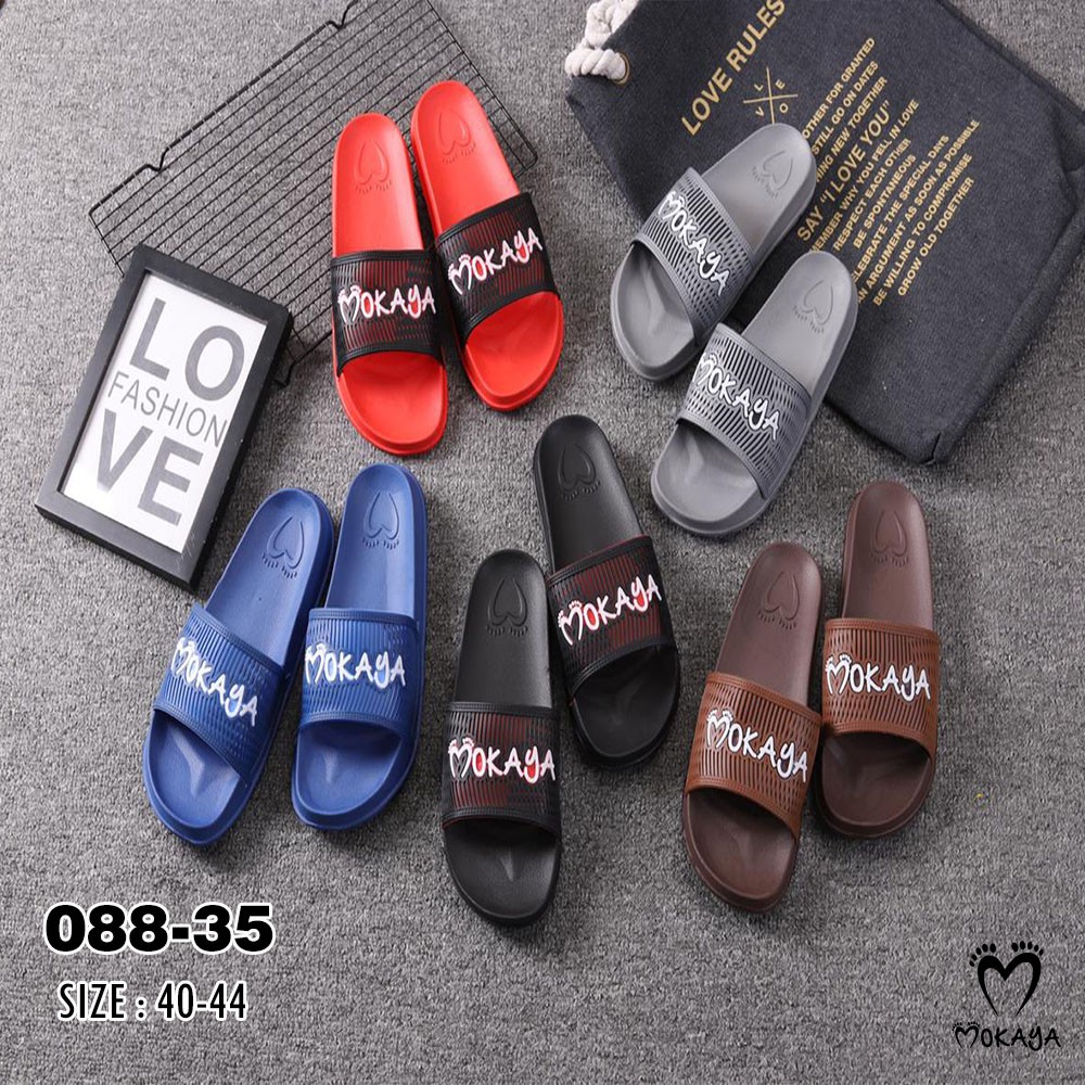 Sandal Slop Pria Trendy Mokaya Keren dan Elegant By Import Mokaya/ Sz 40-44 (088-35)
