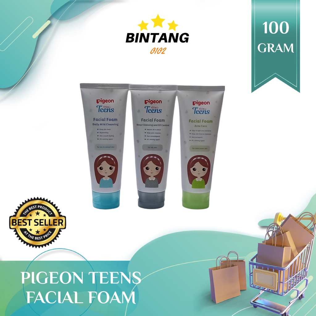 PIGEON Teens Facial Foam 100ML - Sabun Cuci Muka