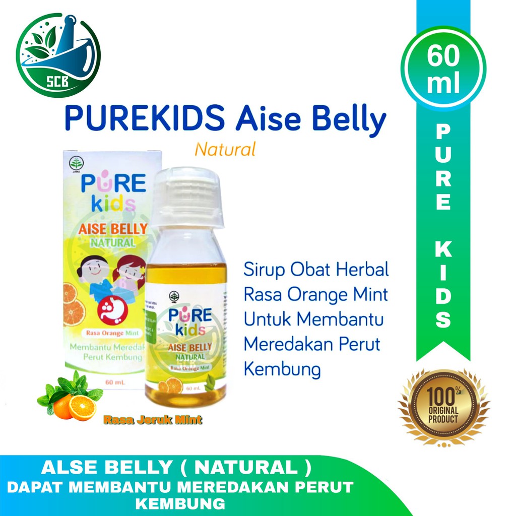 Pure Kids Aise Belly Natural 60ml - Obat Untuk Meredakan Perut Kembung