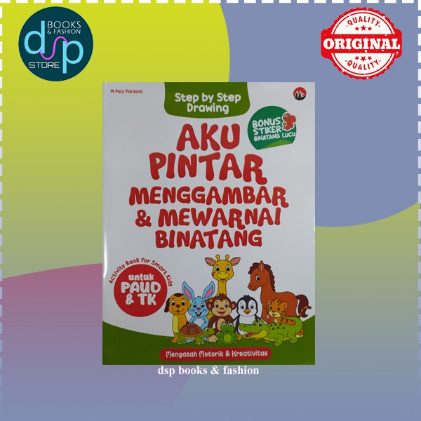 BUKU MEWARNAI ANAK TK PAUD AKU PINTAR MENGGAMBAR & MEWARNAI BINATANG