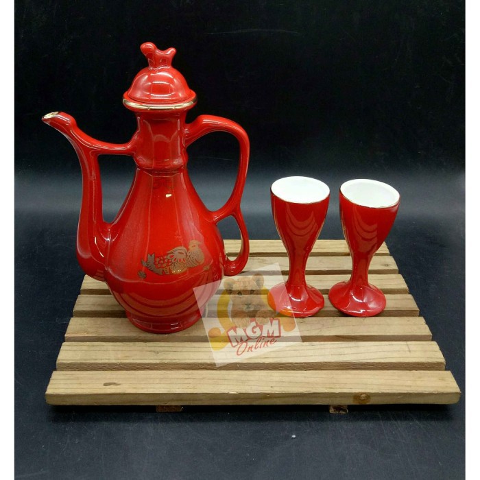 Chinese Tea set wedding - set gelas teh shuang xi gelas dgn GIFT BOX