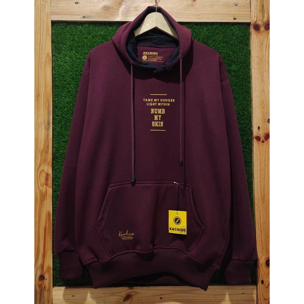 Jakat Pria Wanita Sweater Hoddie Oversize  Hodie terbaru 2022 Bahan Katun Flecee Tebal Distro Original Brand Warna Burgundy Japane Suiter dewasa