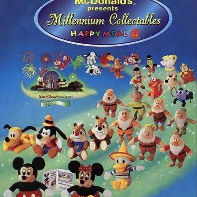 Boneka Disney Original Millennium Collectables - Happy Meal Meal Mc Donald