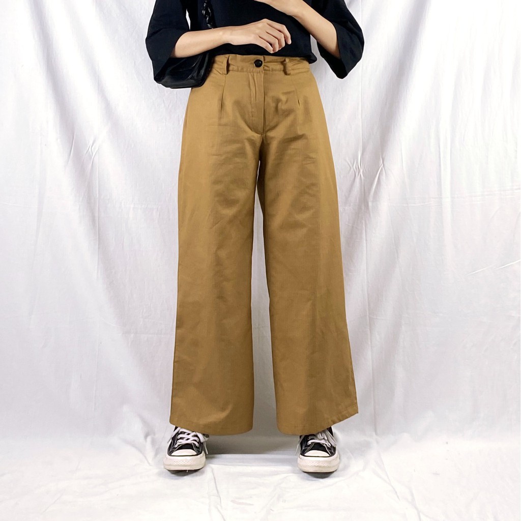 grosir_solo || KULOT WANITA DRILLY / CELANA KULOT LINEN RAMI KANCING / LINEN KULOT SERUT HIGHTWAIST