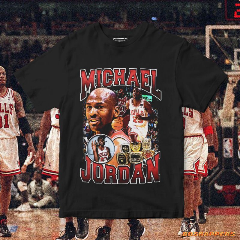 MICHAEL JORDAN NBA RAP TEE | MICHAEL JORDAN TSHIRT | KAOS MICHAEL JORDAN