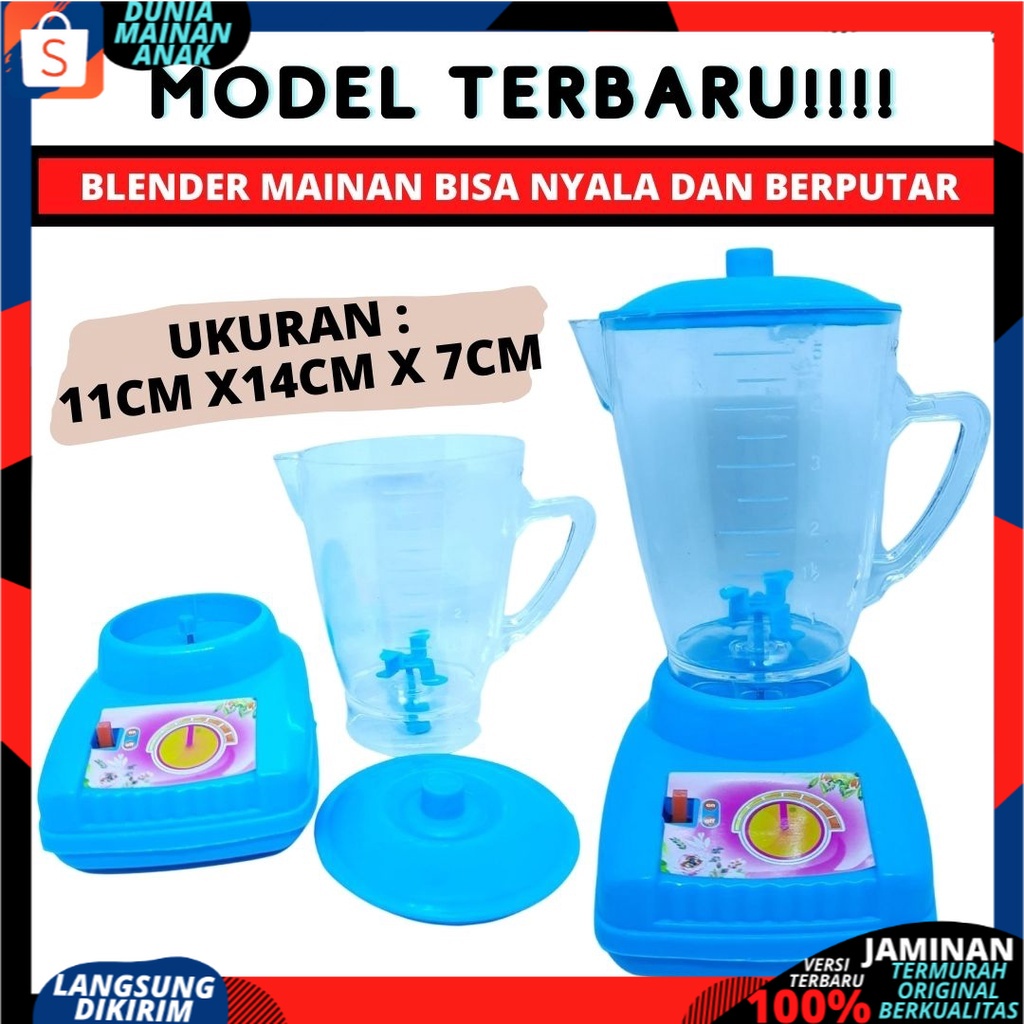 Blender Protable Mainan Anak Perempuan Edukasi jus Pakai Baterai Bisa Berputar New Model Version