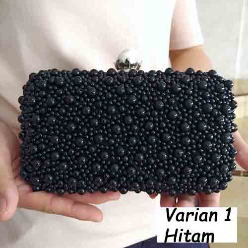 Tas Pesta Clutch Kondangan Wanita Mutiara Jahit Elegan Mewah Wisuda Import 702700 KLIKSISTA