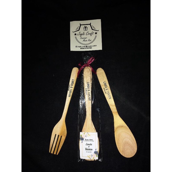 souvenir paket sendok+garpu kemas plastik