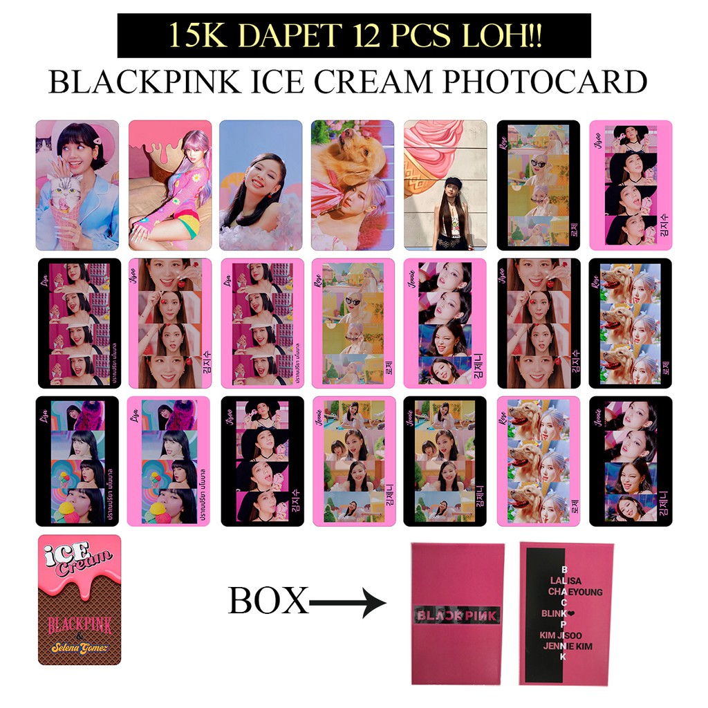 PHOTOCARD BLACKPINK ICE CREAM / ICE CREAM BLACKPINK PHOTOCARD