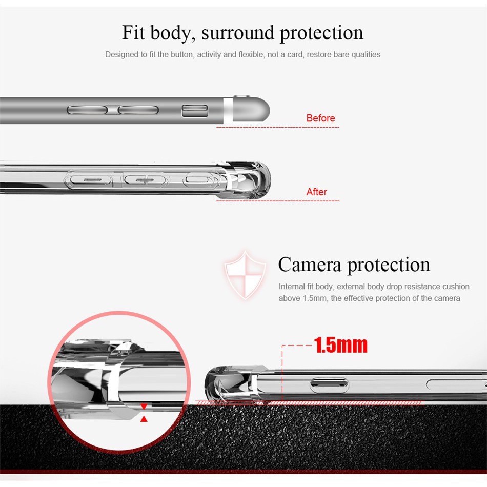 Anticrack Case Acrylic/Mika For VIVO Y12 Y12S Y17 Y19 Y20 Y30 Y53 Y55 Y69 Y71 Y81 Y83 Y91 Y93 Y91C