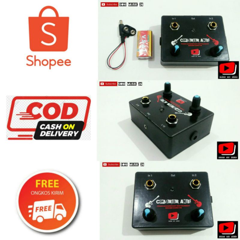 Converter Soundcard V8 Aktif 2 Input  (Hasil Mantap)