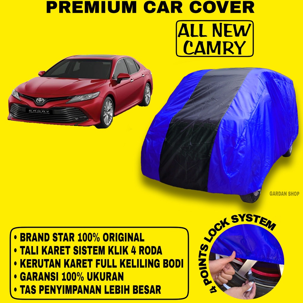 Body Cover ALL NEW CAMRY BIRU HITAM Penutup Bodi Mobil All New Camry Waterproof PREMIUM