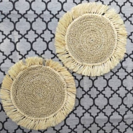 PLACEMATS ENCENG GONDOK RUMBAI / WALL DECOR RUSTIC NATURAL