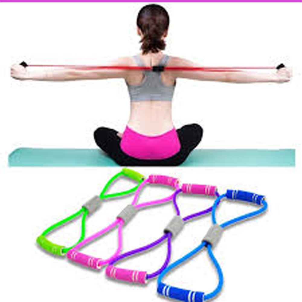 Tali Stretching Yoga Fitness Wanita / Pria Exercises Gym Tali Fitnes Tali Gym Tali Olahraga warna acak