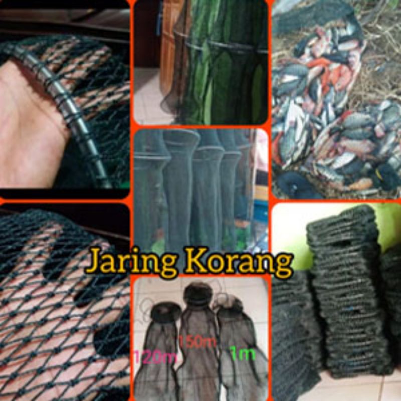 Jaring korang jaring ikan jaring koja jaring keramba tempat ikan ukuran panjang 120cm