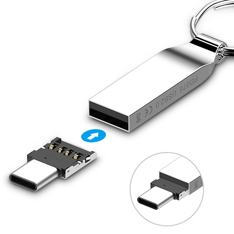 Adaptor Konverter OTG USB-C 3.1 Tipe C Male Ke USB Female