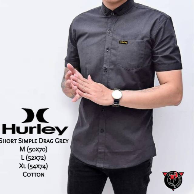 Hurley kemeja pendek pria