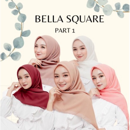 HARGA TERMURAH JILBAB BELLA SQUARE SEGI EMPAT / HIJAB BELLA SQUARE TERBARU WARNA TERLENGKAP MARRON/P