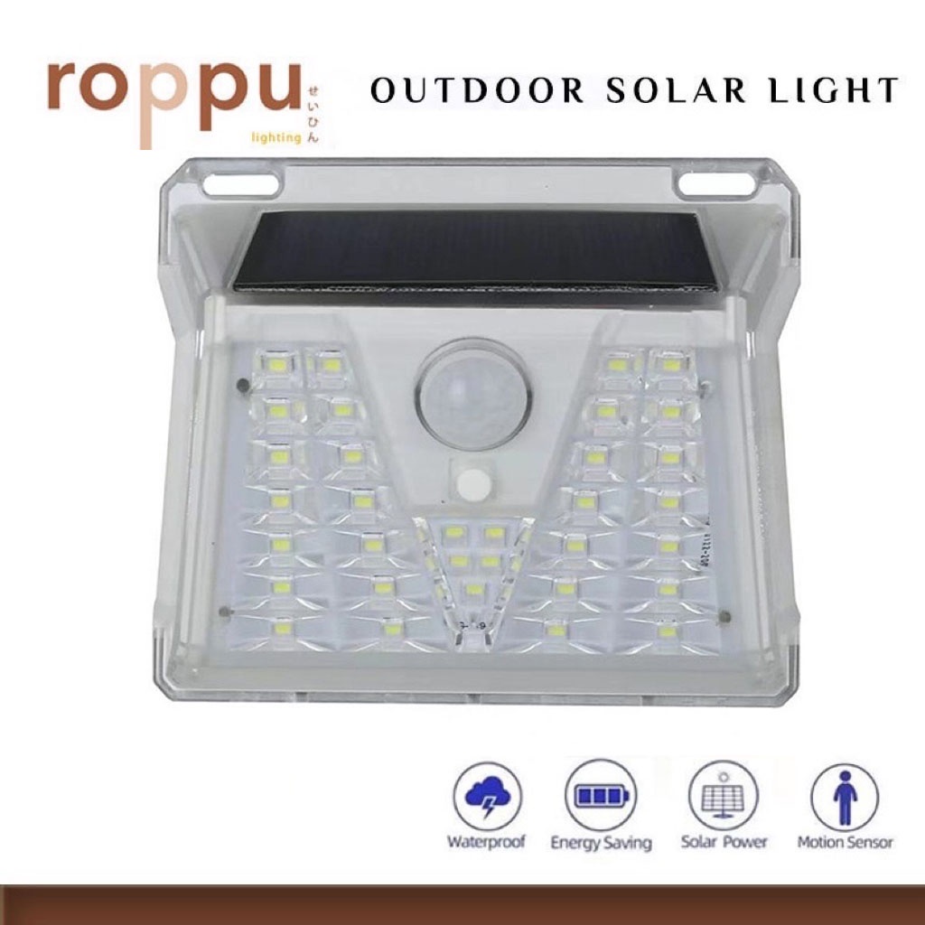 Roppu Lampu Solar Dinding Outdoor Tenaga Surya 33 LED