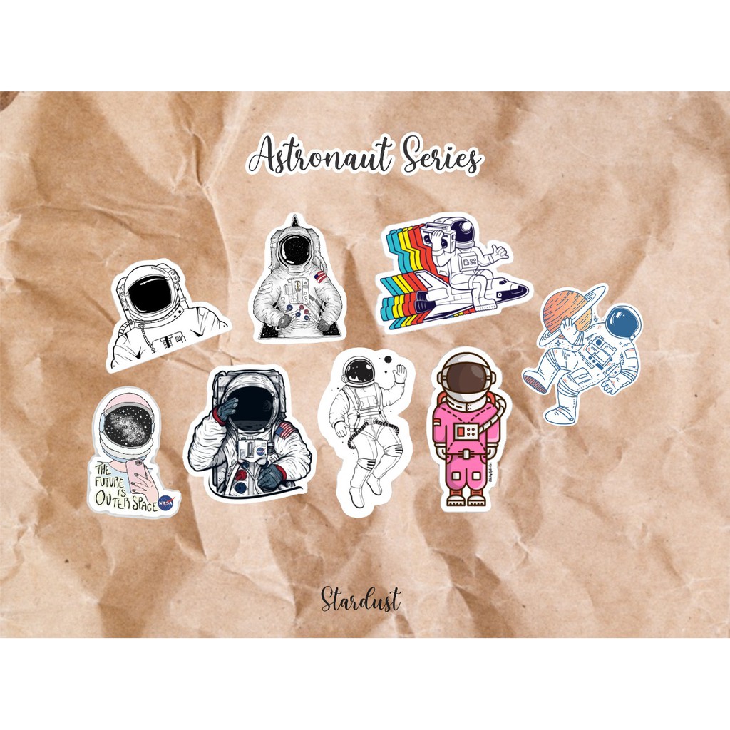 

[PROMO] Sticker Aesthetic Astronot Termurah 10pcs/pack