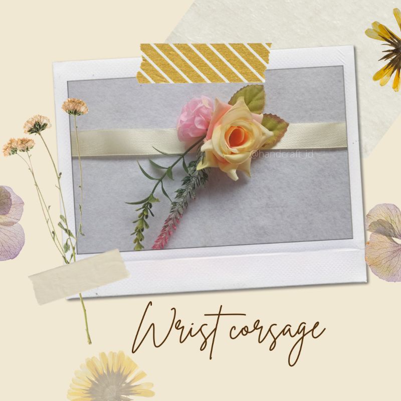HAND CORSAGE / CORSAGE BRIDESMAID / WRIST FLOWERS / BUNGA TANGAN / CORSAGE / CORSAGE GELANG TANGAN /