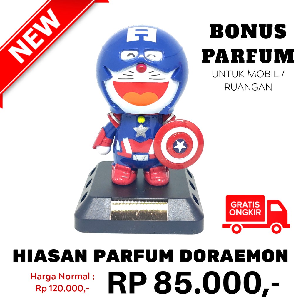 Hiasan Dashboard mobil pajangan ruangan + Bonus Parfum Doraemon