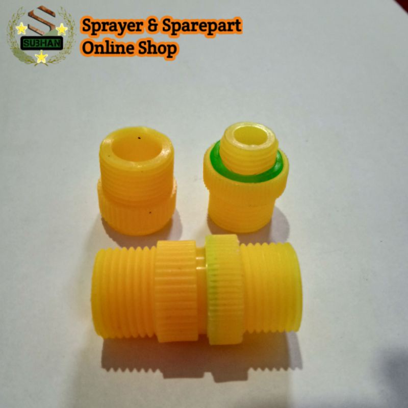 Nepel Konektor Multifungsi Drat Luar 18mm Free sil stik