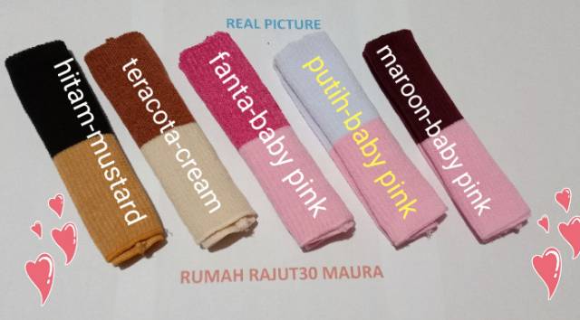 Ciput Rajut 2 warna /inner bandana 2tone / Ciput Rajut 2TONE