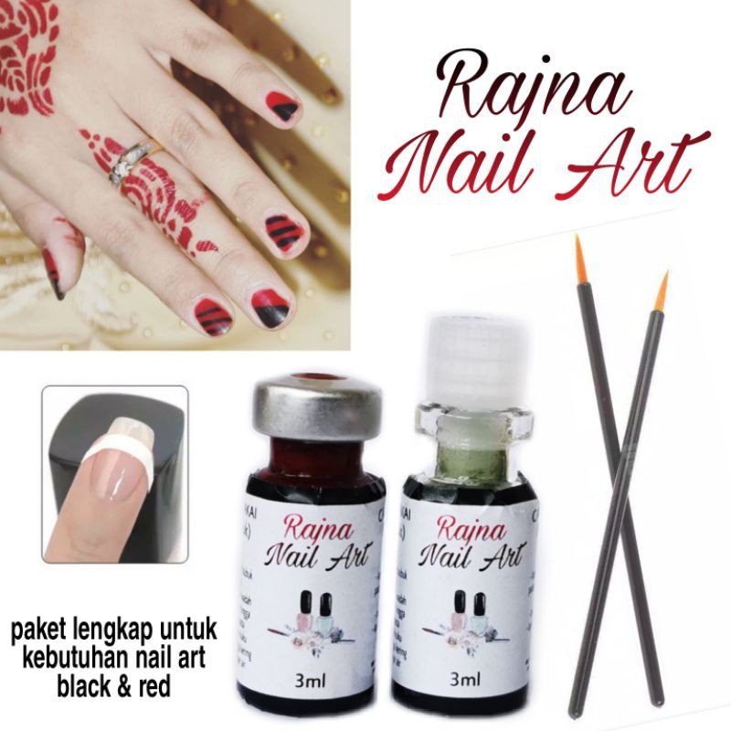 ORIGINAL Nail Henna by Rajna PAKET LENGKAP