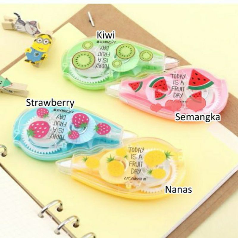 

CORRECTION TAPE / TIPEX KERTAS MOTIF UNIK BUAH SEGAR