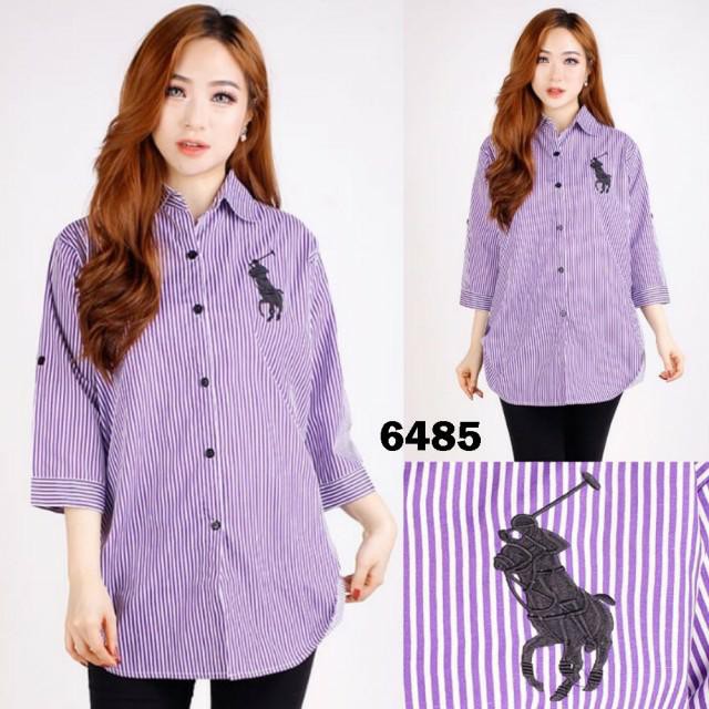 F&F [COD] + [GRATIS ONGKIR] Kemeja Jumbo Polur XXXL / Kemeja Wanita Big Size / Atasan Wanita XXXL-Ungu