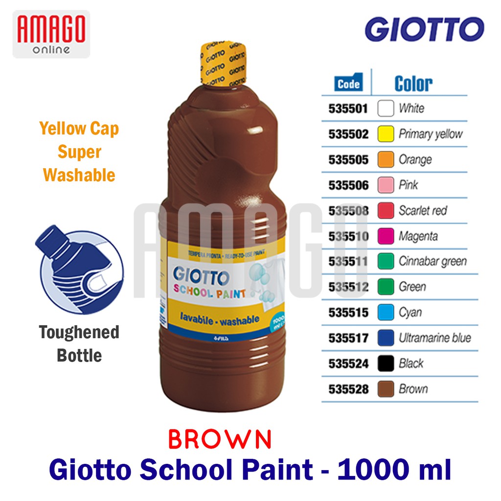 GIOTTO SCHOOL PAINT - BROWN - 1.000 ml - 535528