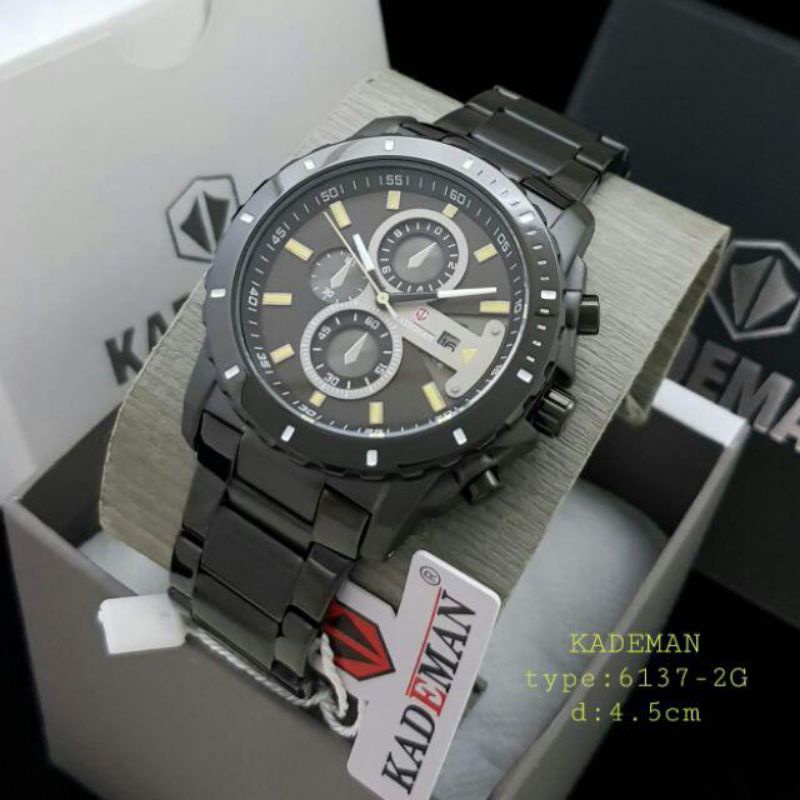 Jam tangan Kademan 6137 Tanggal Aktif Original Waterproof