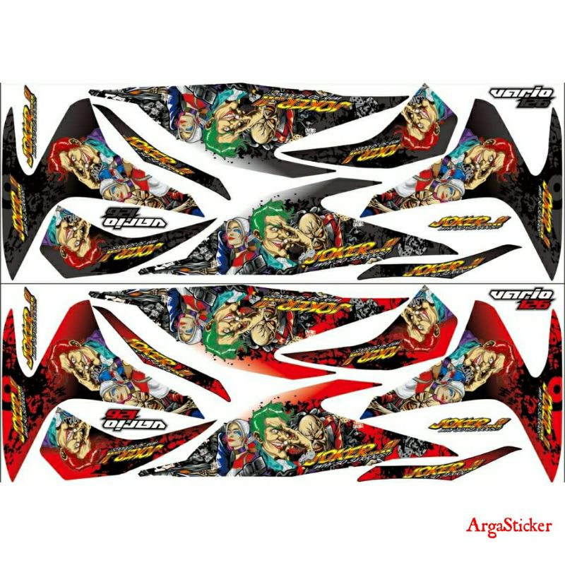 (COD) STICKER VAREASI STRIPING MOTOR (VARIO 125 TECHNO CBS 2012,2013,2014) LISBODY/LISCOVER MOTOR