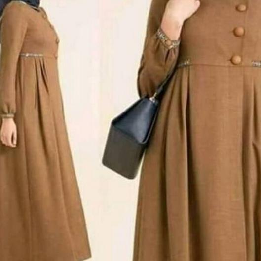 [PTI.15Jl22ν] Gamis PEMDA PNS PDH Khaki seragam kerja pdl TOYOBO busui baju simple ASN jumbo polos O