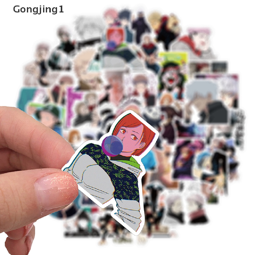 Gongjing1 50pcs Stiker Anime Jujutsu Kaisen Untuk Laptop / Koper