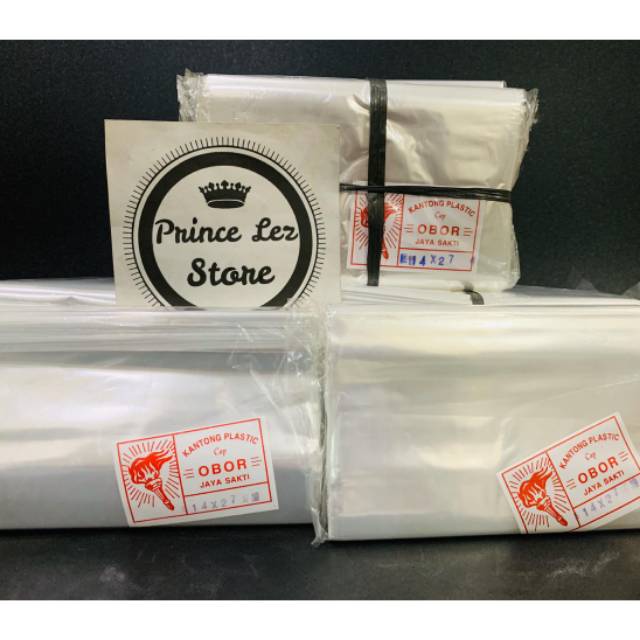 Plastik PP / Bening 14x27 Ukuran 1kg gula Cap Obor