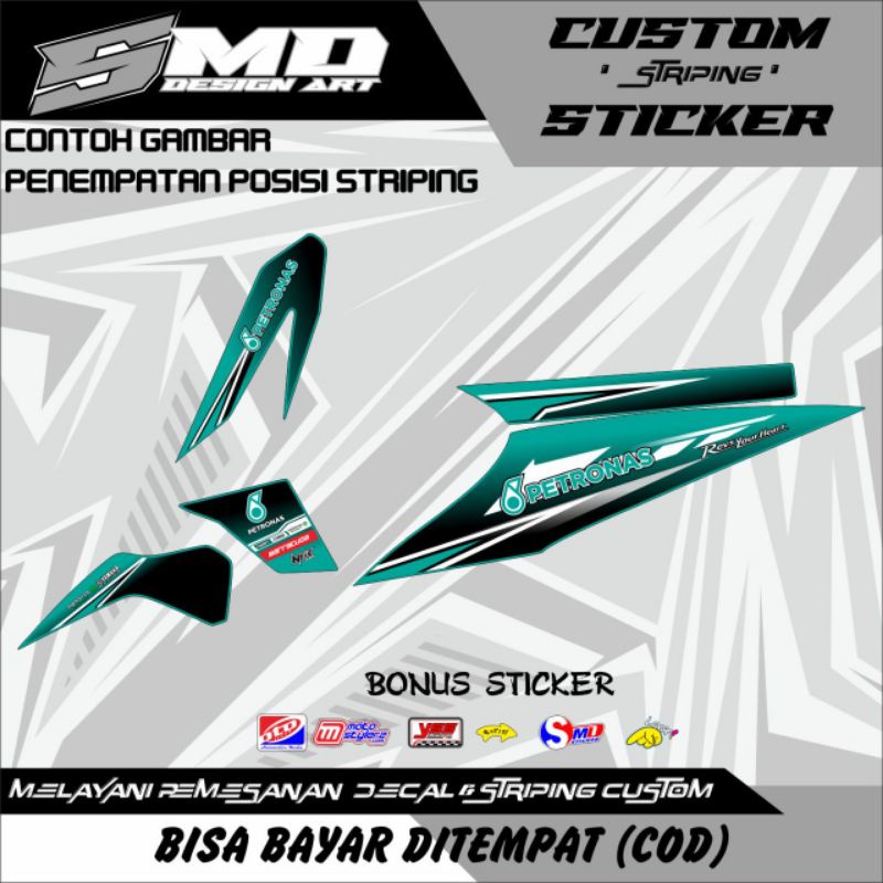 STRIPING VARIASI MOTOR BEAT KARBU PETRONAS