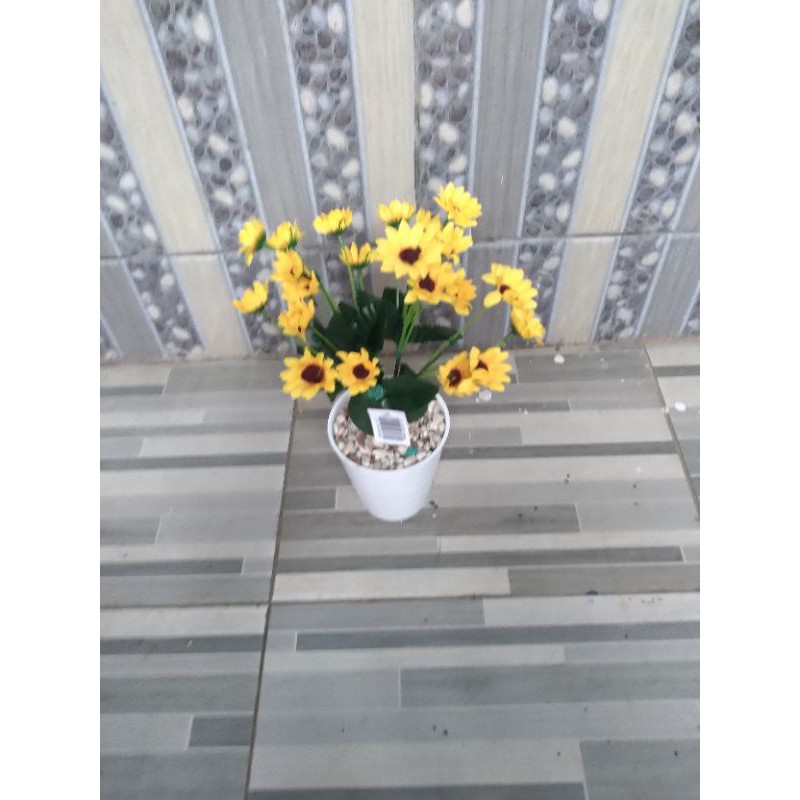 bunga matahari plastik, pohon plastik, bunga plastik artificial