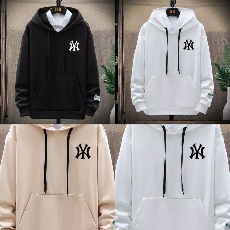 NEW ERA YORK HOODIE UNISEX TEBAL LEMBUT SIZE M - XXL -  JUMPER LUCU PREMIUM