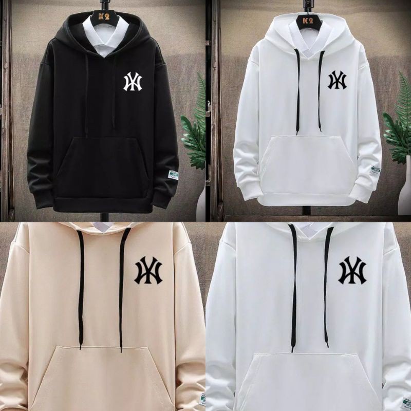 HOODIE UNISEX OVERSIZE NEW ERA YORK // JUMPER UNISEX ALA KOREA SIZE M TO XXL FLEECE TEBAL LEMBUT TERBARU,