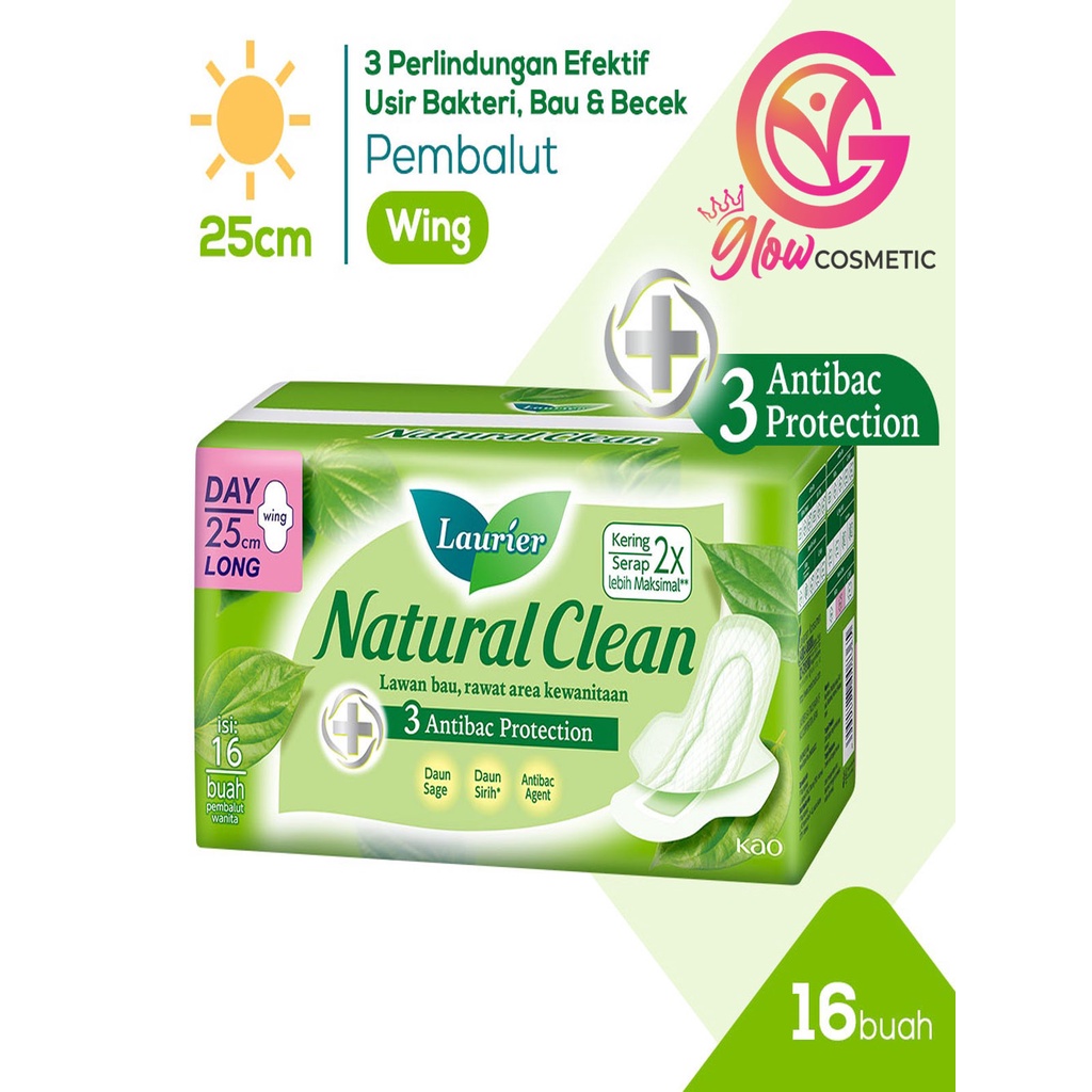 Laurier Natural Clean Day 25 cm Isi 16 WING /N018151