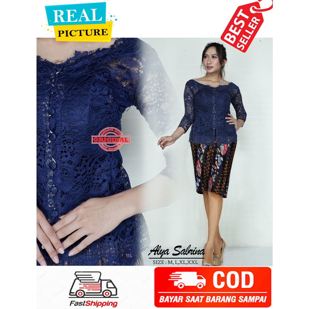 Kebaya set Alya Sabrina set Rok span pendek/Kebaya KNF