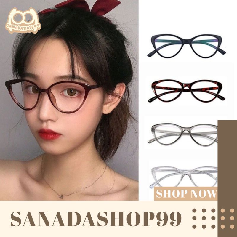 (KM41) Kacamata Anti Radiasi Cat Eye Korea Model Terbaru