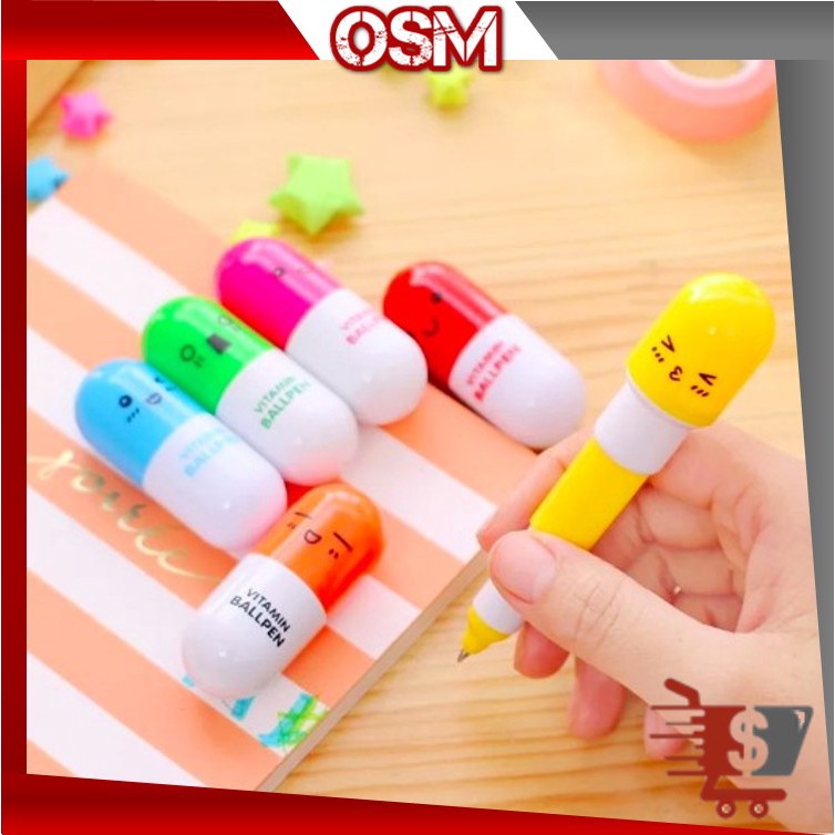 

OSM S494 Pulpen Emoticon PILL OBAT Emo Medicine Bolpen Kapsul Cute Pena Pena Souvenir SVN221