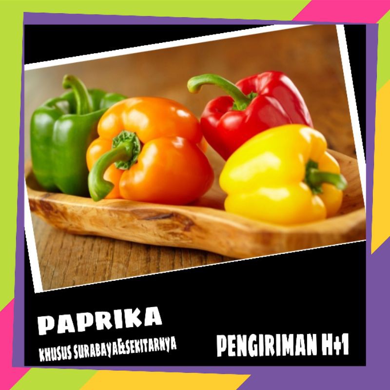 

paprika merah kuning hijau || sayur online murah surabaya