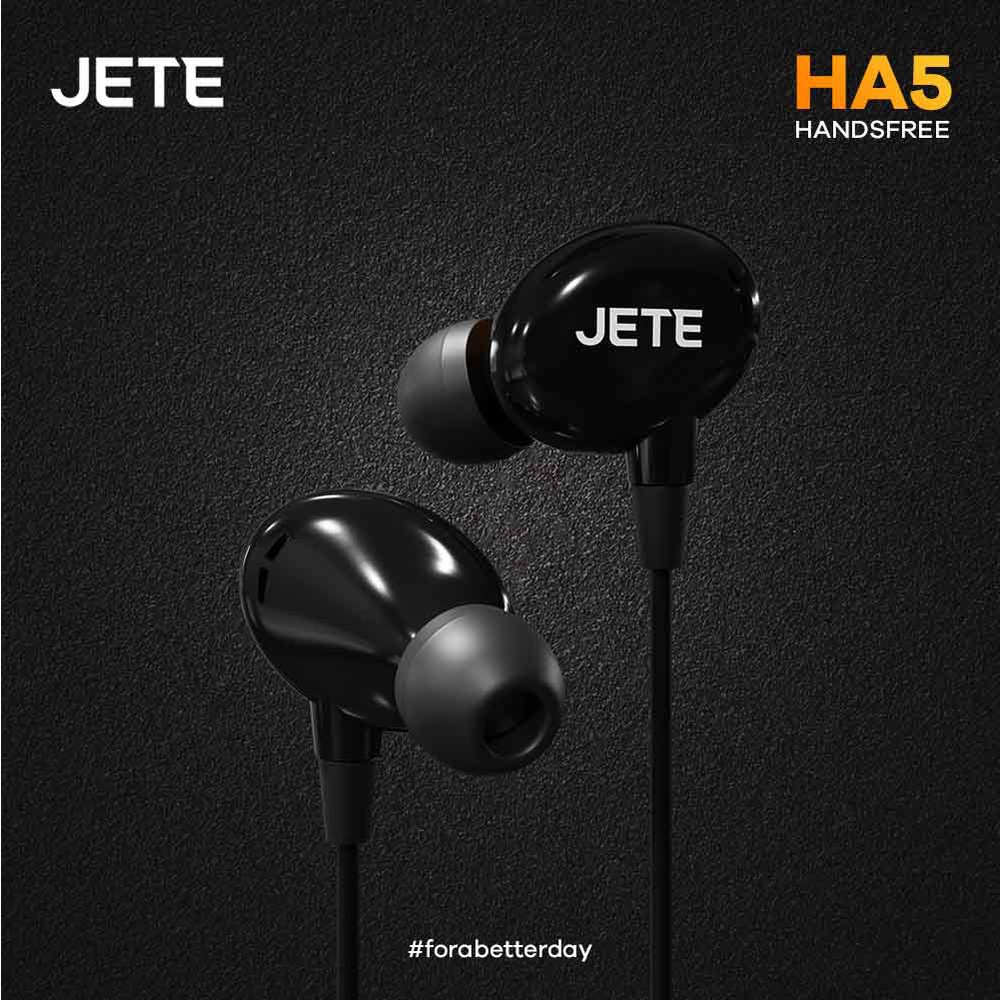 Headset Earphone  JETE HA5 - Garansi 2 Tahun Tukar Baru