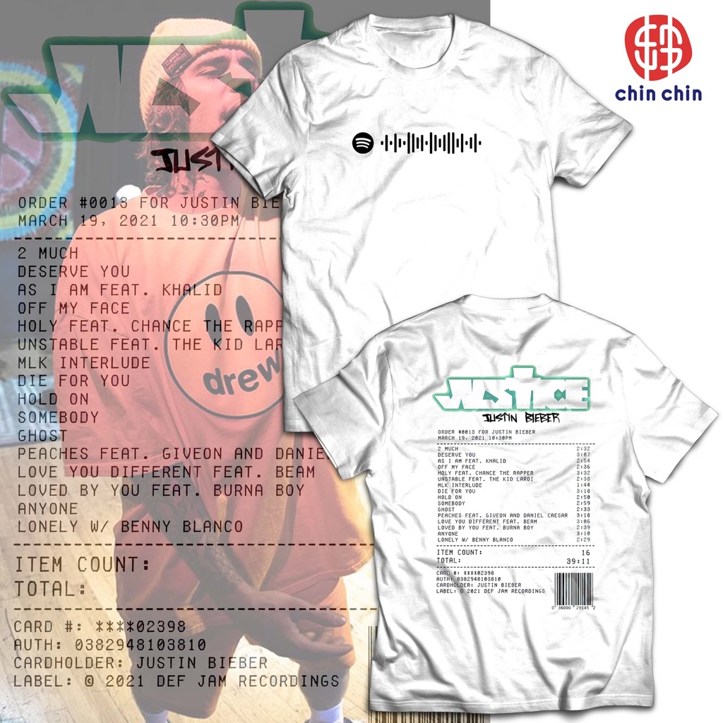 BAJU KAOS JUSTIN BIEBER JUSTICE WORLD TOUR 2022 // KONSER JUSTIN BIEBER TSHIRT // DEWASA // PRIA // 
