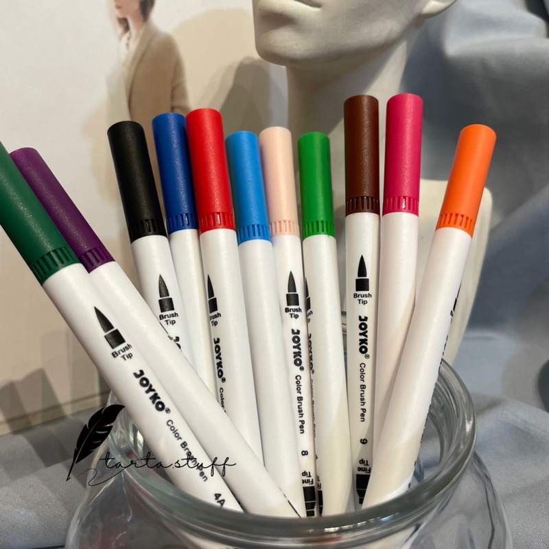 

BRUSH PEN JOYKO 12 WARNA 2 SISI