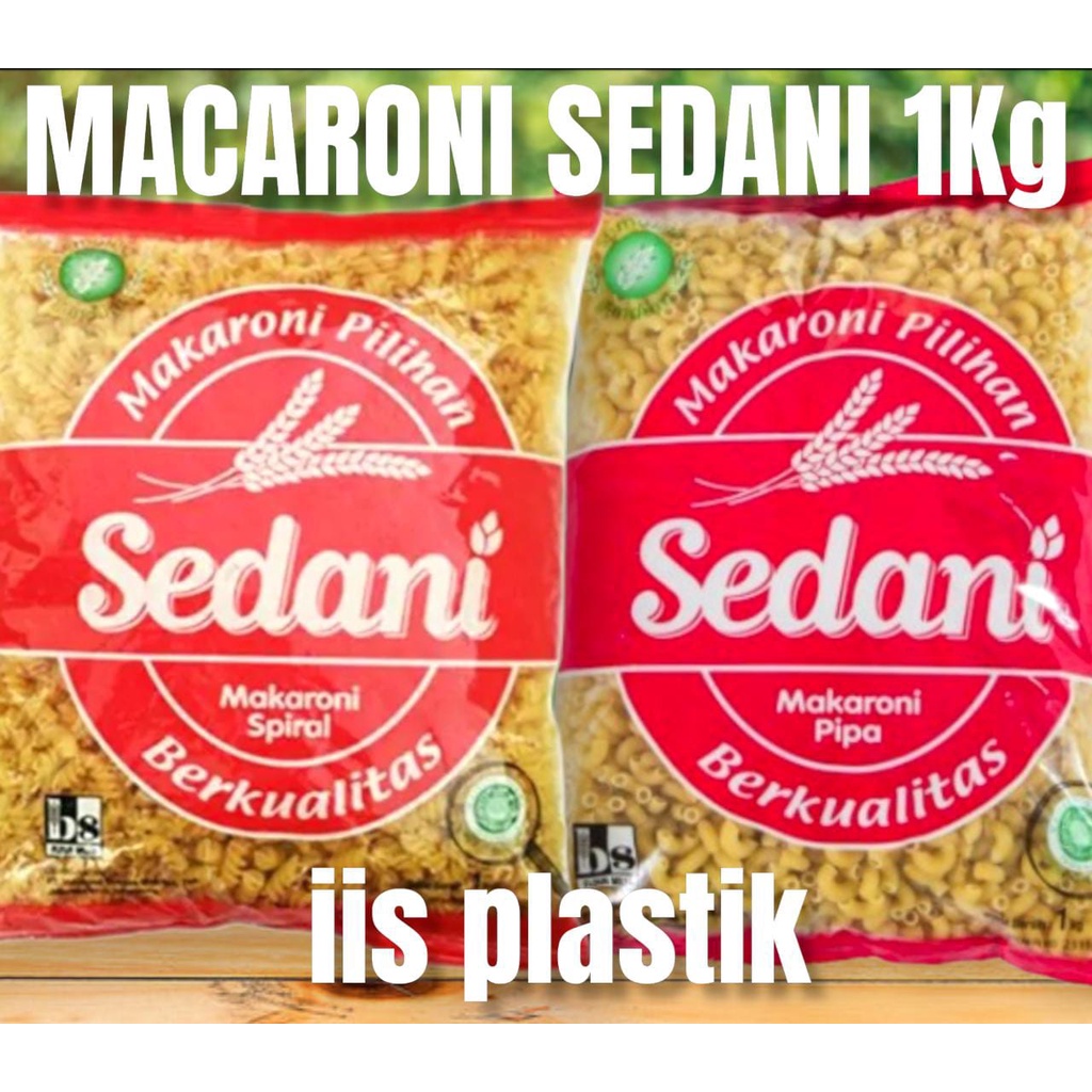 MAKARONI SEDANI SPIRAL PIPA MENTAH 1 KG